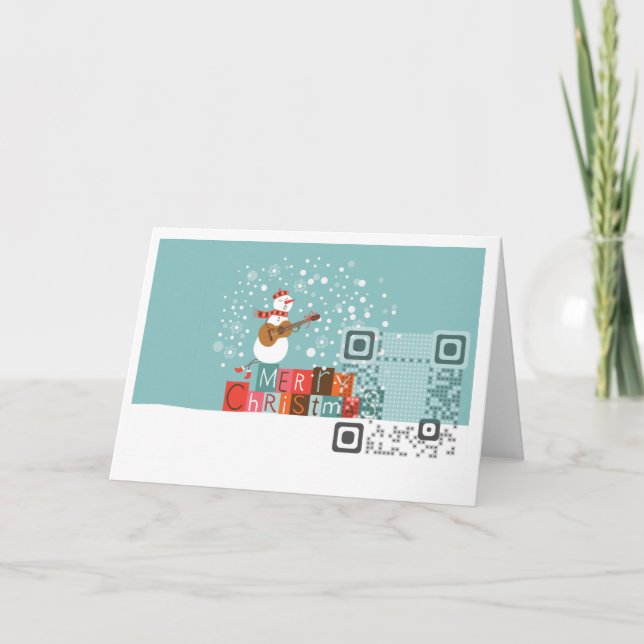 Tarjeta 7" del código del saludo QR x5 " (Anverso)