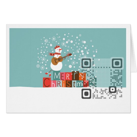 Tarjeta 7" del código del saludo QR x5 "