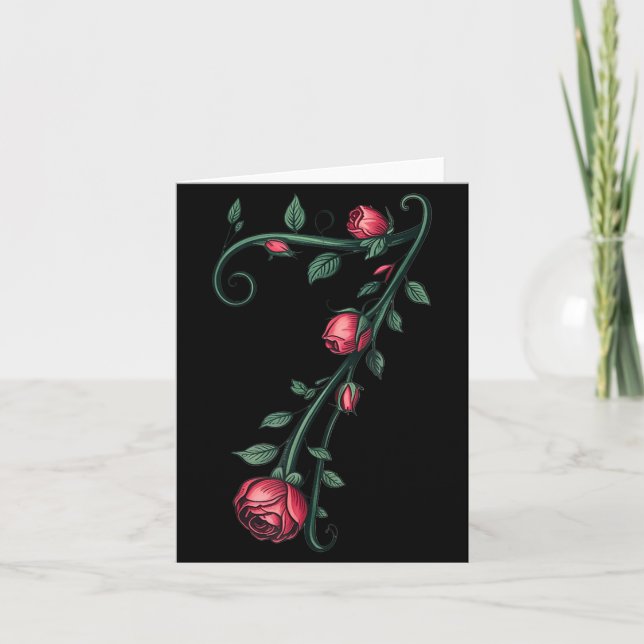 Tarjeta 7 Floral 67 Rose Valentines Day Funny Love Matchin (Anverso)