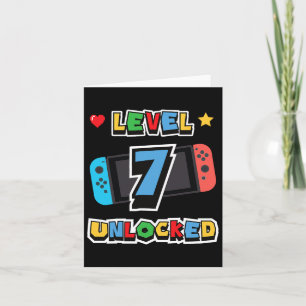 Tarjeta 7 niños de 7 años desbloqueados videojuego de 7 añ