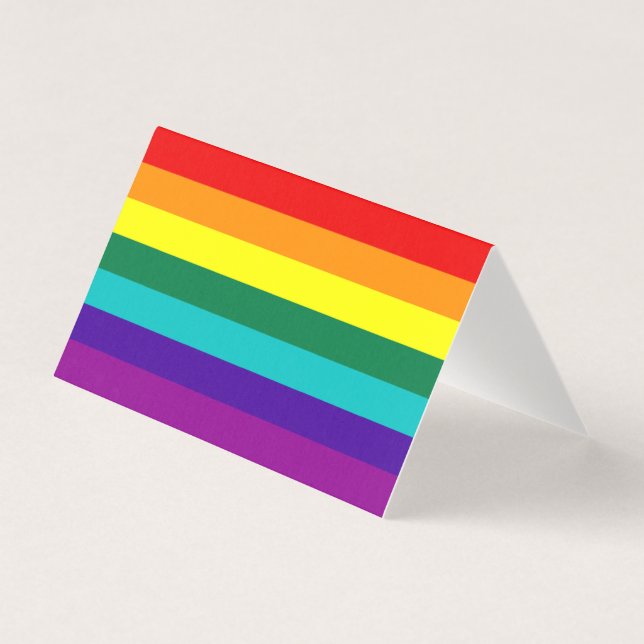 Tarjeta 7 Stripes Rainbow Pride Flag (Anverso)