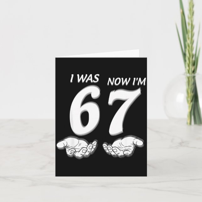 Tarjeta 7 Year Old Birthday Shirt Was 6 Now I'm 7 67 Funny (Anverso)