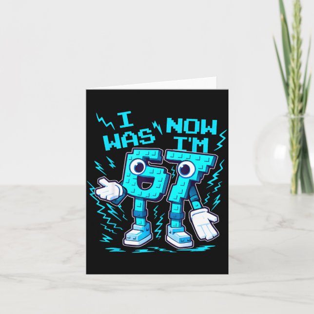 Tarjeta 7 Year Old Birthday Shirt Was 6 Now I'm 7 Italian  (Anverso)