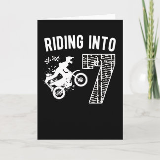 Tarjeta 7th Birthday Gift Dirt Bike 7 Years Old Motocross
