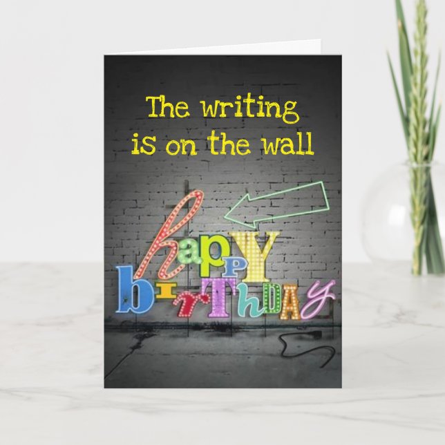 TARJETA **80º CUMPLEAÑOS** ESCRIBIR EN EL CUMPLEAÑOS DE LA (Anverso)
