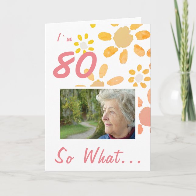 Tarjeta 80.ª foto motivacional de cumpleaños (Anverso)