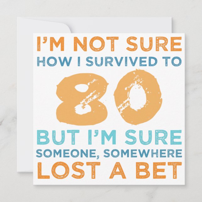 Tarjeta 80.ª leyenda de cumpleaños (Anverso)