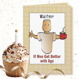 Tarjeta 80.ª Personalizado masculina de cumpleaños diverti