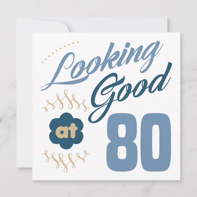 Tarjeta 80.º cumpleaños (Anverso)