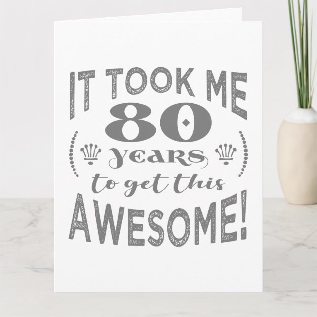 Tarjeta 80.º cumpleaños increíble (Anverso)
