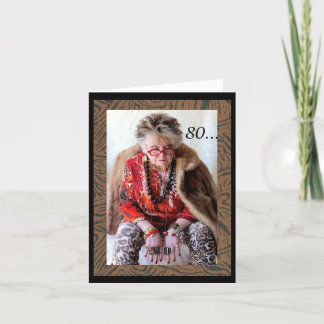 Tarjeta 80 algo divertido de cumpleaños