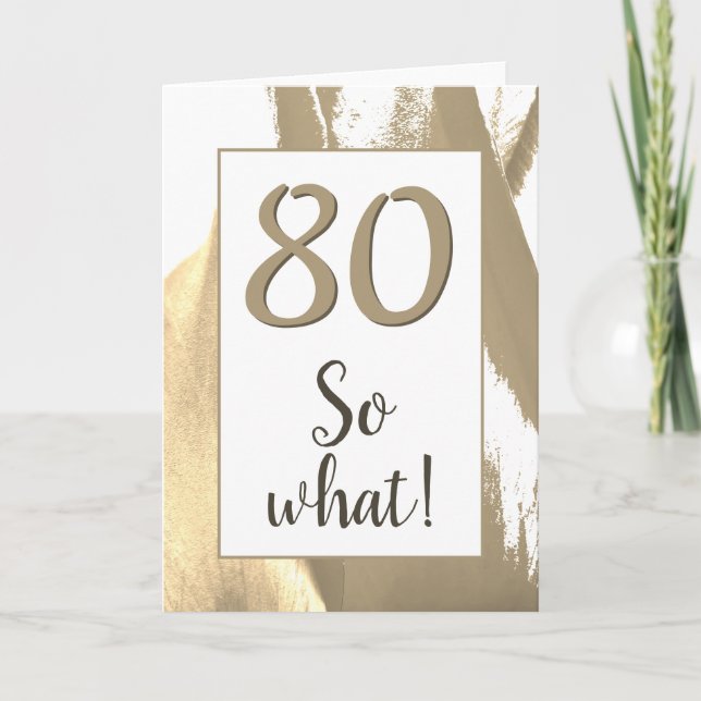 Tarjeta 80 Así que qué elegante Tulipán Dorado 80 cumpleañ (Anverso)