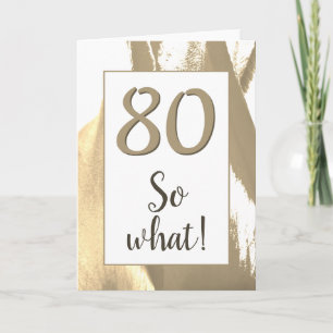 Tarjeta 80 Así que qué elegante Tulipán Dorado 80 cumpleañ