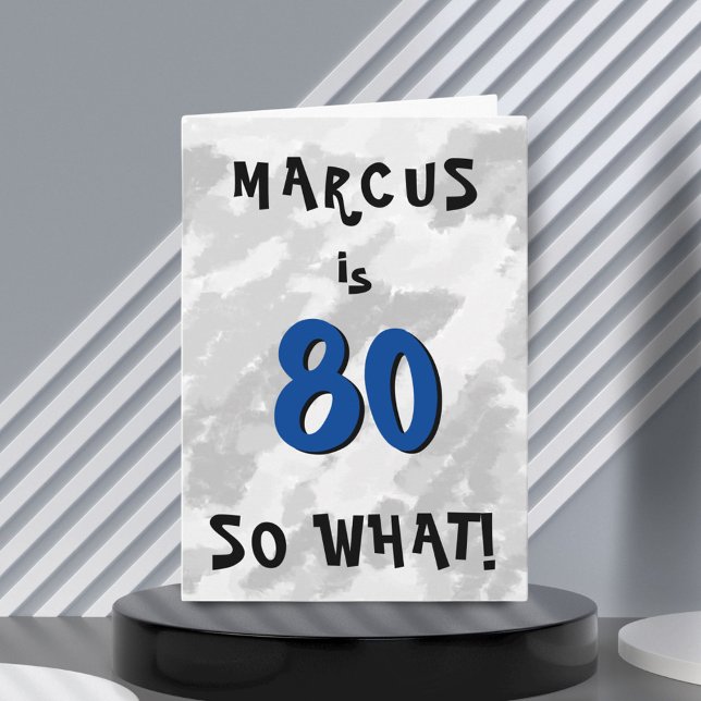 Tarjeta 80 así que qué gracioso presupuesto y nombre azul  (Subido por el creador)