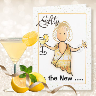 Tarjeta 80 y fabulosa graciosa Personalizado cumpleaños