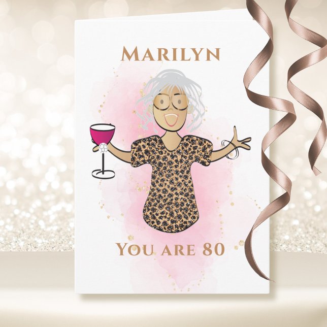Tarjeta 80 y fabuloso cumpleaños 80 de los afroamericanos (Subido por el creador)