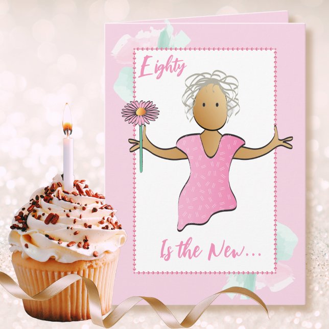 Tarjeta 80 y fabuloso cumpleaños de Personalizado de etnia (Subido por el creador)