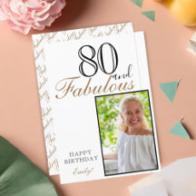 80 y Fabuloso Elegante Cumpleaños Foto