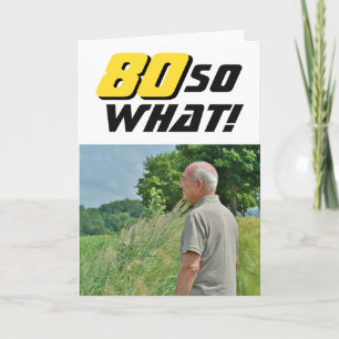 Tarjeta 80 y qué Foto divertida e inspiradora de cumpleaño