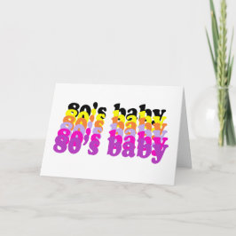 Tarjeta 80's Baby Retro Groovy Design Proud 80s Gen X