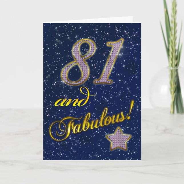 Tarjeta 81.o cumpleaños para alguien fabuloso (Anverso)