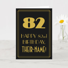 Tarjeta 82° cumpleaños - Aspecto inspirado en el Art Deco 