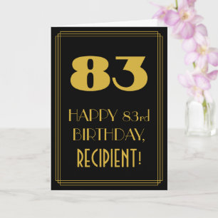 Tarjeta 83 Aniversario - Aspecto inspirado en el Art Deco