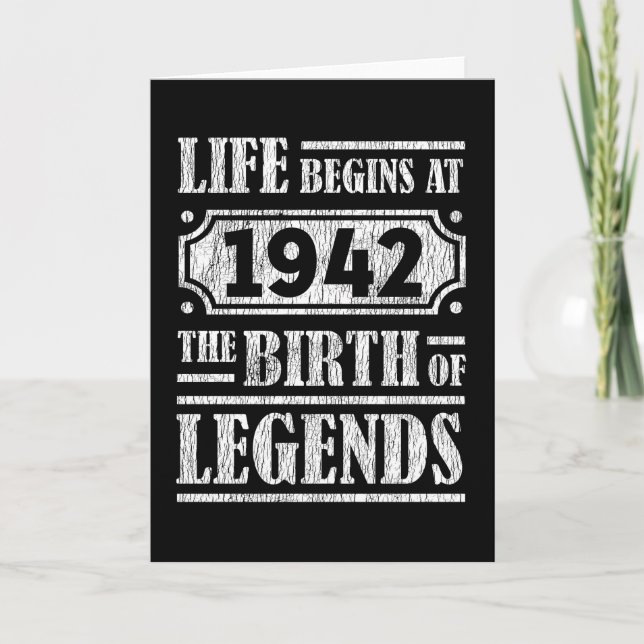 Tarjeta 83 Años De Edad 1942 Nacimiento De Leyenda 83 Años (Anverso)