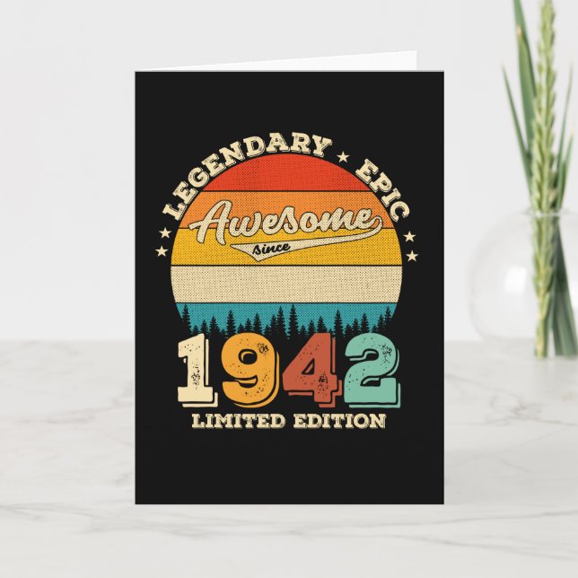 Tarjeta 83 años de edad 1942 Regalo de cumpleaños 83 retro (Anverso)
