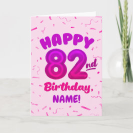 Tarjeta 83rd Balloon Number Custom Name Birthday Card