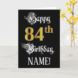Tarjeta 84º cumpleaños — Guión de fantasía; Mirada de oro