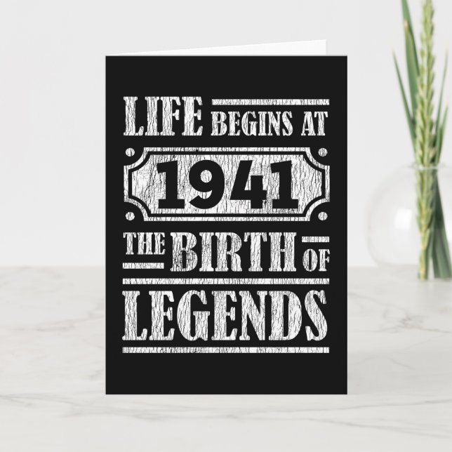 Tarjeta 84 Años De Edad 1941 Nacimiento De La Leyenda 84º  (Anverso)
