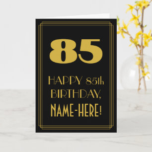 Tarjeta 85º cumpleaños - Aspecto inspirado en el Art Deco 