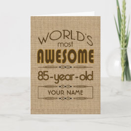 Tarjeta 85.ª Celebración del Cumpleaños Mundo Mejor Fabulo