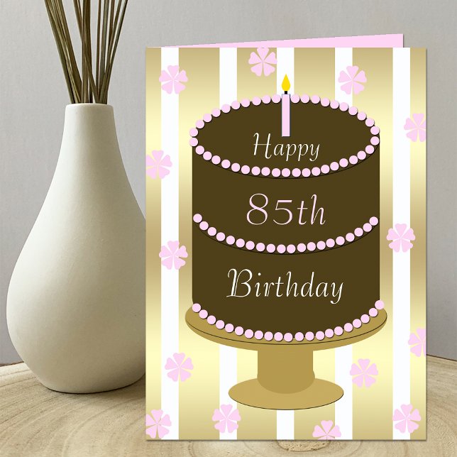 Tarjeta 85.ª tarta de cumpleaños en rosa (Subido por el creador)