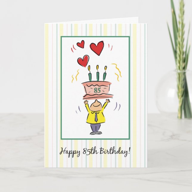 Tarjeta 85.º Corazón de Cumpleaños (Anverso)