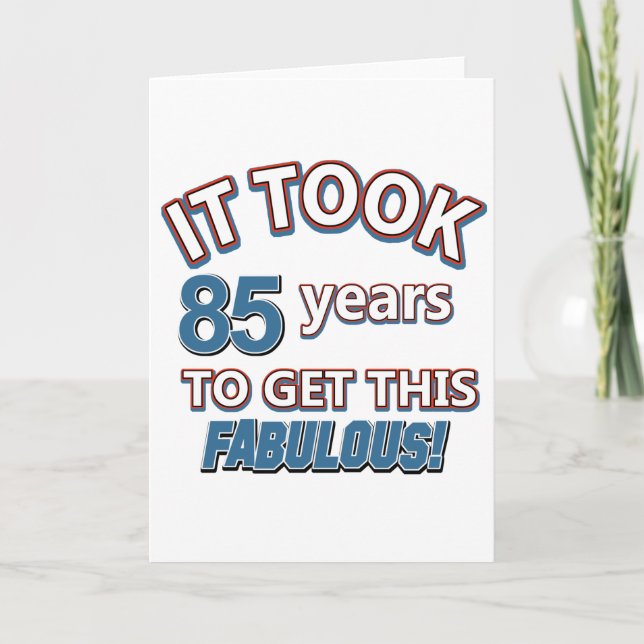 Tarjeta 85.º cumpleaños (Anverso)