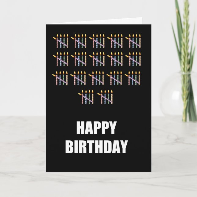 Tarjeta 85.º cumpleaños con velas (Anverso)