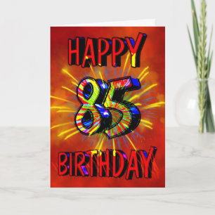 Tarjeta 85.º cumpleaños de fuegos artificiales