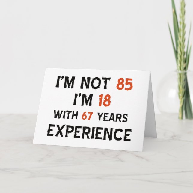 Tarjeta 85.º diseño de cumpleaños (Anverso)