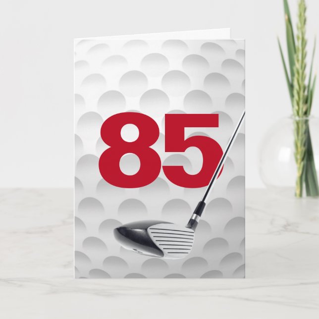 Tarjeta 85.º diseño de la pelota de golf (Anverso)
