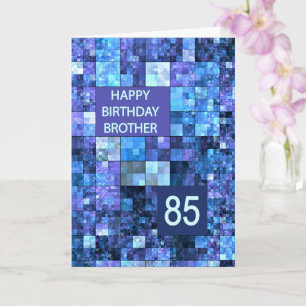 Tarjeta 85.º Hermano Cumpleaños, plazas Azules,