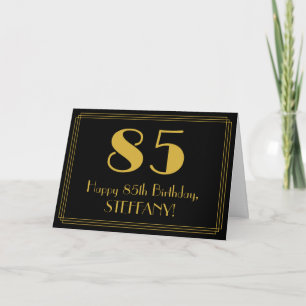 Tarjeta 85 Aniversario: Aspecto inspirado en el Art Deco "