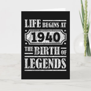 Tarjeta 85 Años De Edad 1940 Nacimiento De Leyenda 85º Cum