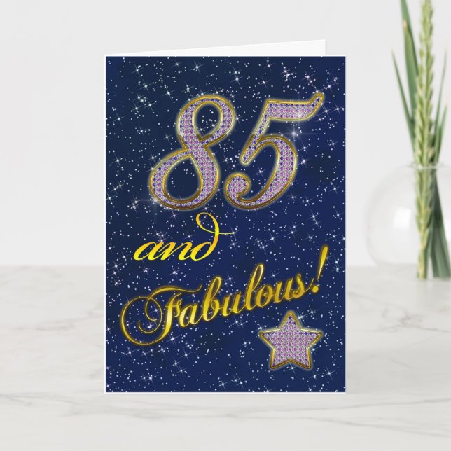 Tarjeta 85° cumpleaños para alguien Fabuloso (Anverso)