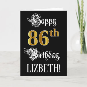Tarjeta 86º Cumpleaños — Guión de Fancy; Mirada de Oro Fau