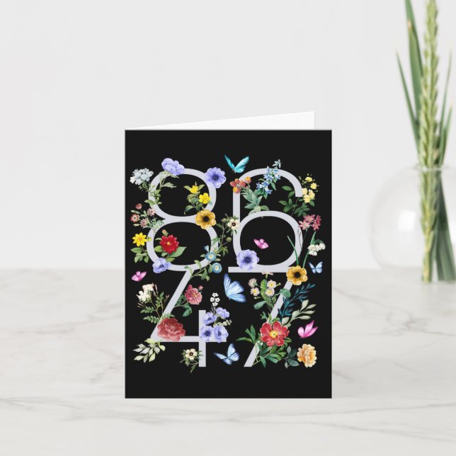 Tarjeta 8647 Boho floral sutil anti Trump (Anverso)