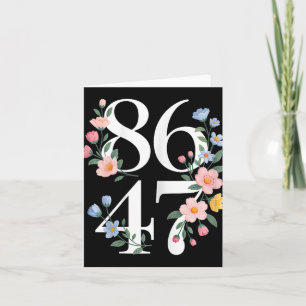 Tarjeta 8647 Flor suave anti Trump Floral Boho Vintage