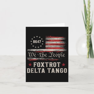 Tarjeta 8647 Foxtrots Deltas Tangos America Bandera Tank T