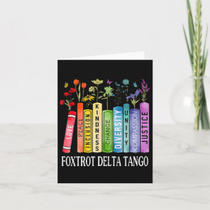 Tarjeta 8647 Foxtrots Tangos Deltas Flower Resist Boo